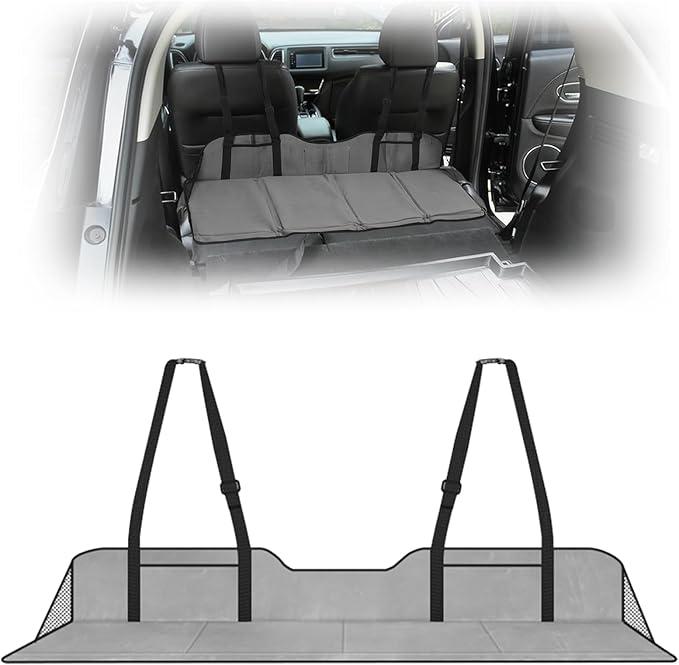 Car Back Seat Extender,Car Back Seat Extender for Sleeping, Foldable Soft Flannel Portable Rear Seat Mattress Extension Plate,Camping Mattress Back Seat (Gray)(48x20)