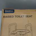 Soundfuse Toilet Seat Riser for Seniors, FSA HSA Eligible Raised Toilet Seat with Handles, Adjustable Height & Width, 400lb Handicap Elevated Toilet Seat, Fit Any Toilet