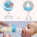 Matyz 4-PACK Wide Mouth Glass Breast Milk Storage Containers With Lids (Blue, 6 Oz Each) - Glass Freezer Safe Breastmilk Storage Bottles - Breast Pump Accessories For Medela Spectra Avent Breast Pumps