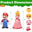 Mario Action Figures Set, 6 Inch Cartoon Character Figures Toys, Classic Plumber Bros Collectible Figurines Set for Display, Cake Toppers, Gift Ideas