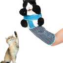 Interactive Cat Wrestling Stuffed Toy,Soft Finger Puppet Glove Toy to Entertain Cats,with Protective Forearm Sleeve,for Safe Training and Play,Alleviate Boredom