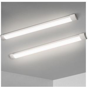 KILIPOL 3FT LED Batten Light, Ceiling Surface Mounted Slim LED Tube Lights, 30W 4000K Neutral White for Office, Shop, Garage, Home, 2 Packs