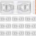 10 Packs RV Lights Interior 12V Led 8W Ceiling Double Dome Camper Light 600 Lumen Brightness Lights Fixtures for RV Camper Trailer Boat Car, Natural White 4000-4500K, 48 X 2835 SMD LED