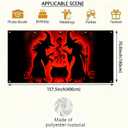 Halloween Garage Door Cover 13x6Ft Witch Cauldron Banner Spooky Witch Silhouettes Halloween Backdrop Red Glow Garage Decoration for Trick or Treat Outdoor Party Haunted House Display