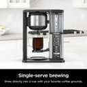 Ninja Specialty Coffee Maker, Hot & Iced Coffee, 6 Brew Styles, 8 Sizes, Small Cup to Travel Mug, 10-Cup Carafe, Fold-Away Frother, Permanent Filter, Removable Reservoir, Black, CM401