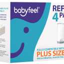 Babyfeel Refills Compatible with DEKOR PLUS Diaper Pails | 4 Pack | Exclusive 30% Extra Thickness | Diaper Pail Refills with Powerful Odor Elimination | Fresh Powder Scent | Holds up to 2320 Diapers