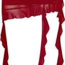 Verdusa Women's Y2K Mini Skirt Ruched Sexy Mesh Ruffle Skirt Bodycon Going Out Small, Dark Red
