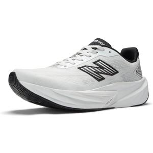 New Balance Men's FuelCell Rebel V5 Running Shoe, White/ Black/ Silver Metallic, 9.5 M