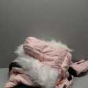 Zwurew Womens Winter Ski Suit Outdoor Sports Waterproof Snowsuit Fur Collar Ski Jumpsuit Coat (Large, 02 Pink)