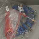 Air Brake Line Hose Coil Assembly Coiled Set 15 FT Air Lines Red Blue Hoses for Semi Truck Tractor Trailer,1/2" NPT DOT Fittings (15' Length x 12" Tractor Lead)