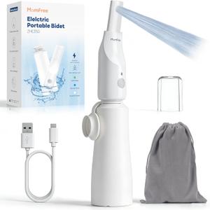 Portable Bidet for Travel - Rechargeable Electric Travel Bidet Peri Bottle with Adaptor & 3 Speed Modes, IPX7 Waterproof Portable Bidet for Women Men Baby Pregnancy Postpartum Personal Hygiene