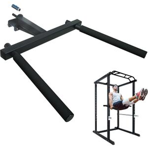 Dip Bar Attachment for 2"x2" Squat Rack, Heavy Duty Power Rack Attachment with 5/8" or 1" Hole