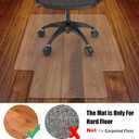 Azadx Office Chair Mat for Hardwood Floor and Tile Floor 30 x 48'', Plastic Mat for Office Chair Easy Glide on Hard Floors, Clear Desk Chair Mat for Wood Floors Heavy Duty
