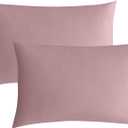 JELLYMONI Pillowcases Standard Set of 2 Cotton Envelope Pillow Covers Pink 2026in Bed Pillow Cases 100% Washed Cotton Soft Breathable (Pillows are not Included)