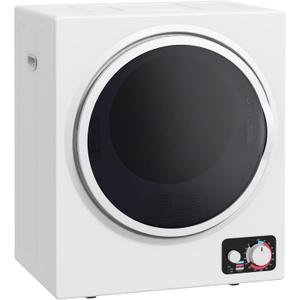 HOMCOM Portable Clothes Dryer, 120V 850W Compact Laundry Dryer with 1.5 cu.ft Stainless Steel Tub and 4 Drying Modes, 9 lbs Front Load Electric Dryer for Apartments Dorms RVs, White