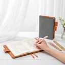 Fullhawl Velvet Cover for A6 Notebooks 4.6 x 6.7 Inches Planner Cover(Dark Grey)