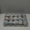 Liliful 15 Pcs Velvet Christmas Balls Bulk Flocked Christmas Tree Ball Ornaments Plastic Xmas Decorative Hanging Ornaments (Dusty Blue, 3.15 Inch)