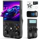 R36MAX Retro Handheld Game Console, 4.0 Inch IPS Retro Gaming Console with Linux System and 64GB Memory, Supports 30+ Emulator Console as Hand Held Game Console (64GB Black)