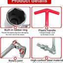 Spark Plug Socket Wrench,T-Handle Universal (14mm/16mm/21mm) Spark Plug Socket, Spark Plug Remover and Installer Tool for Motorcycles, Lawn Mowers and Small Motor Vehicles, etc.
