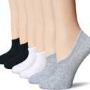 BERING Women's No Show Socks Non-slip Heel Grip Invisible Liner Footies (6 Pairs)