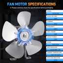 YZF10-20 Fan Motor AC 120V 10/55W 0.8A 60Hz 1550RPM, Fit for Refrigeration Equipment, Freezer, Radiator, Evaporator, Small Ventilation Equipment, Includes Base and 9in Fan Blade, Replace # APFM-101E