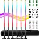 6 Pack RGB Tube Light with Stand 4ft LED Light Wand 5000mAh Battery Powered Handheld Light Tubes 500 Lighting Effects Portable LED Stick for Video Photography Studio Dance DJ Club Party Lights