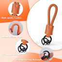 Handmade Horse Leather Keychain - Bag Charms for Handbags, Car Keys, Purse, Backpack & Gift Idea (Orange)