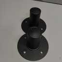 Speaker Stand Top Hat,110x80mm / 4.33"3.15" Metal Speaker Cabinet Pole Mount Adapter, Black Color - 2 Pack