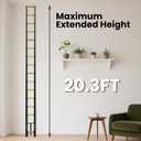 SINMEIRUN Telescoping Ladder, 20.3 FT Pro, 330 lbs Capacity; Yellow