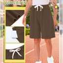 Vinsatin 3 Pack Boy's Bermuda Athletic Shorts, 3-Color, 9-10 Years (Black)