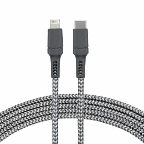 CELLCandy® Braided Apple Lightning Cable - Grey,