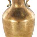 Deco 79 Metal Decorative Vase Weathered Vintage Amphora Centerpiece Vase with Scroll Handles, Flower Vase for Home Decoration 6" x 6" x 14", Gold
