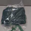 SHINELAND Olive Green Short Curtains 48 Inch Length for Bedroom,Rod Pocket Linen Semi Sheer Light Filtering Farmhouse Boho Shower Window Bathroom Curtains，Set of 2 Panels