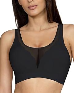 MOVINUN No Underwire Bra Comfort Support Push Up Seamless Sleep Bralette Wireless Full Coverage Padded Wirefree Bras Back Fat Breathable Underoutfit,