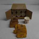 Mimorou 60 Pcs Thanksgiving Fall Cups 12oz Coffee Cups with Lids and Sleeves Disposable Maple Leaves Paper Drinking Mugs for Harvest Autumn Party Supplies