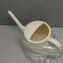 1 Gallon Watering Can Outdoor, Plastic Water Can for Plants with Comfort Grip Handle, Detachable Sprinkler Head (Ivory Color)