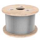 3/16 Stainless Steel Cable, 300ft Wire Rope, 7x19 Strands Aircraft Cable for Deck Cable Railing System, 3700lbs Breaking Strength Marine Grade for Rail, Deck, Clothesline, Yard Zipline