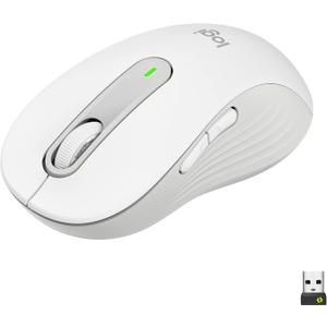 Logitech Signature M650 L Full Size Wireless Mouse - for Large Sized Hands, 2-Year Battery, Silent Clicks, Customizable Side Buttons, Bluetooth, for PC/Mac/Multi-Device/Chromebook - Off White