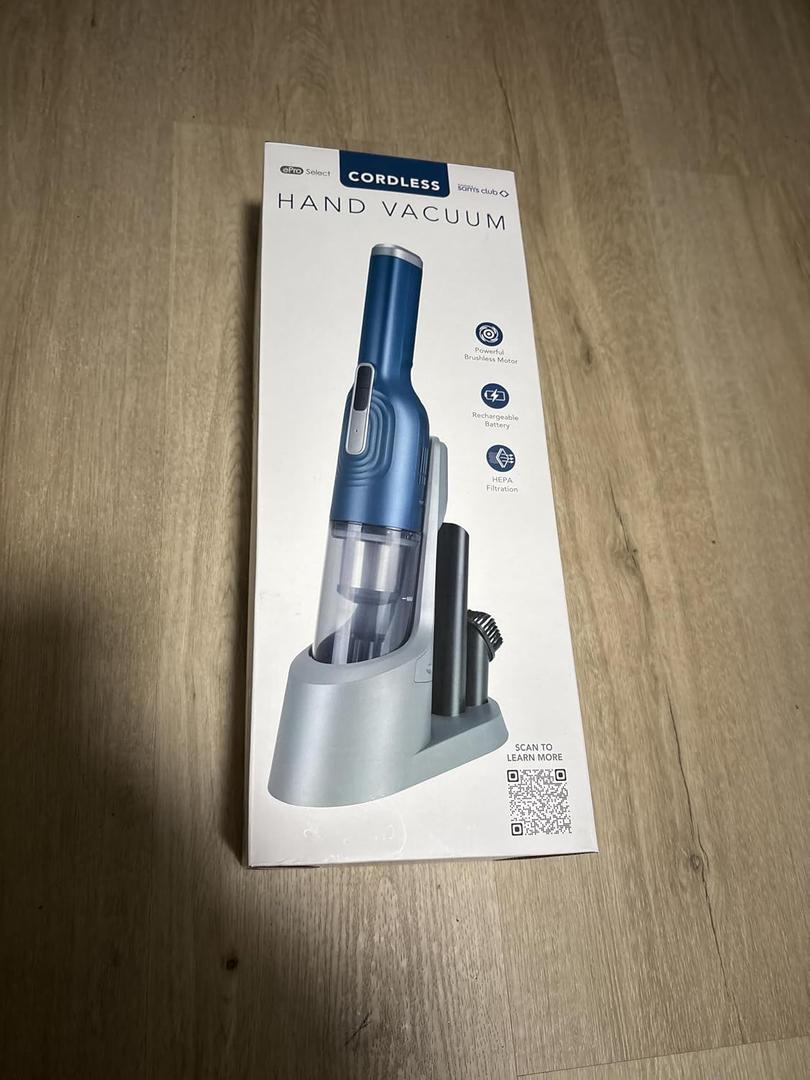 Cordless Hand Vacuum, Portable Car Vacuum Cleaner with Twist & Toss Feature, Blue
