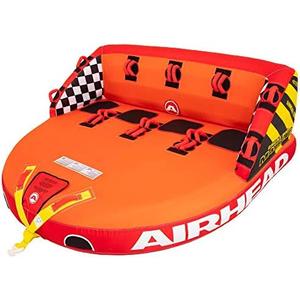 Airhead Mable Inflatable Towable Tube, 1-4 Rider Models, Dual Tow Points, Full Nylon Cover, EVA Foam Pads, Patented Speed Valve, Boat Tubes and Towables
