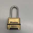 Master Lock Brass ProSeries Set Your Own Combination Lock, Outdoor Heavy-Duty Padlock for Construction Sites, Gates, Fences, 2-1/4" Wide, 1175LHSS