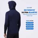 3 Pack Men's UPF 50+ Sun Protection Hoodies, Long Sleeve Moisture Wicking Shirts with Face Mask for Fishing (Gray, XL)
