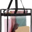 Juvale Clear Stadium Approved Bags - 12x6x12 Large Transparent Tote Bags with Zippers and Handles