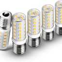 Heifymi E17 Intermediate Base LED Appliance Light Bulb Over Stove 4 Watt Equivalent 40 Watt 4000K Natural White for Chandelier Ceiling Fan Microwave Range Hood Light Bulbs,Non-Dimmable,450lm,5pack