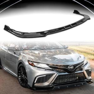 Front Bumper Lip Fit for Toyota Camry 2021-2023 Facelift SE XS,3 PCS Front Bumper Lip Body Kit Spoiler Compatible with 2021-2023 Toyota Camry Facelift SE XS Front Splitter, Gloss Black