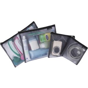 Travelon Set of 4 Mesh Pouches, Gray, 9.5 x 12.75 x 0.5
