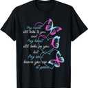 Memorial For Women Men Butterflies Mom Dad Husband Wife T-Shirt, XL 