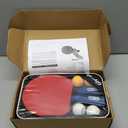Glymnis Ping Pong Paddles Set Table Tennis Rackets with Balls, Storage Case for Indoor Outdoor Table Tennis Paddle Game Accessories