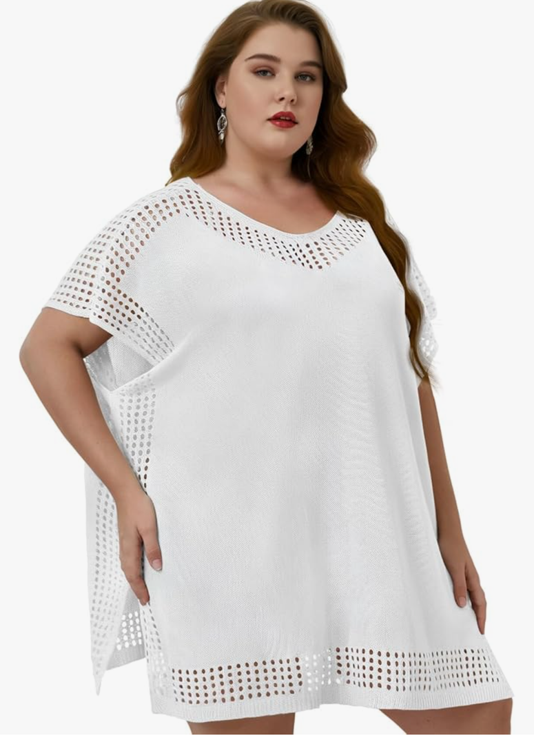 Chalier Hollow Out Swimsuit Coverup for Women, Womens Bathing Suit Beach Cover Up Swimwear Dress