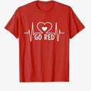Go Red For Women American Heart Disease Month Awareness Cute T-Shirt M